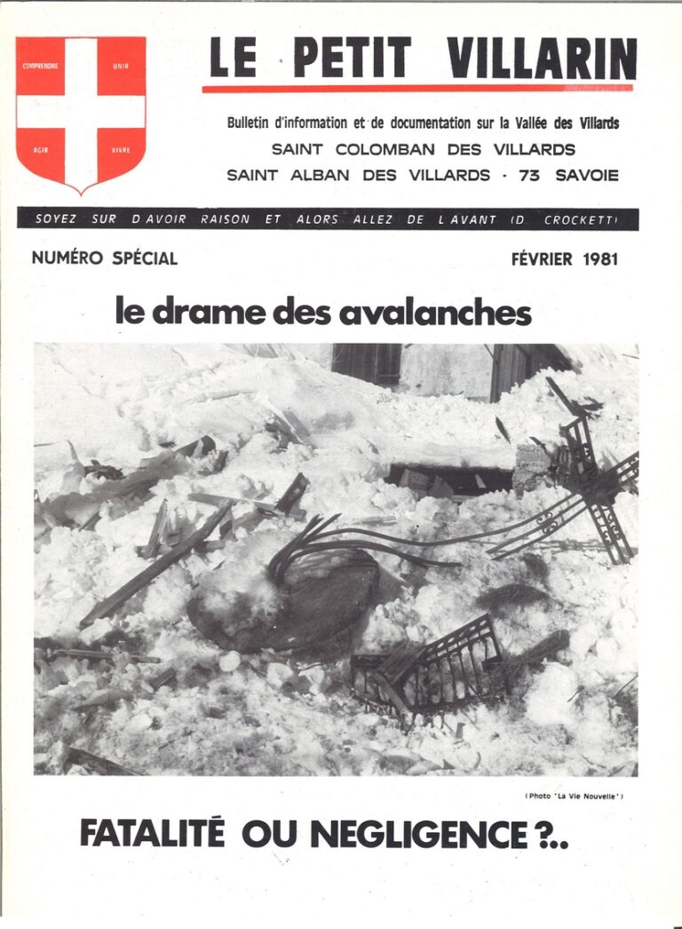 Numéro spécial avalanches